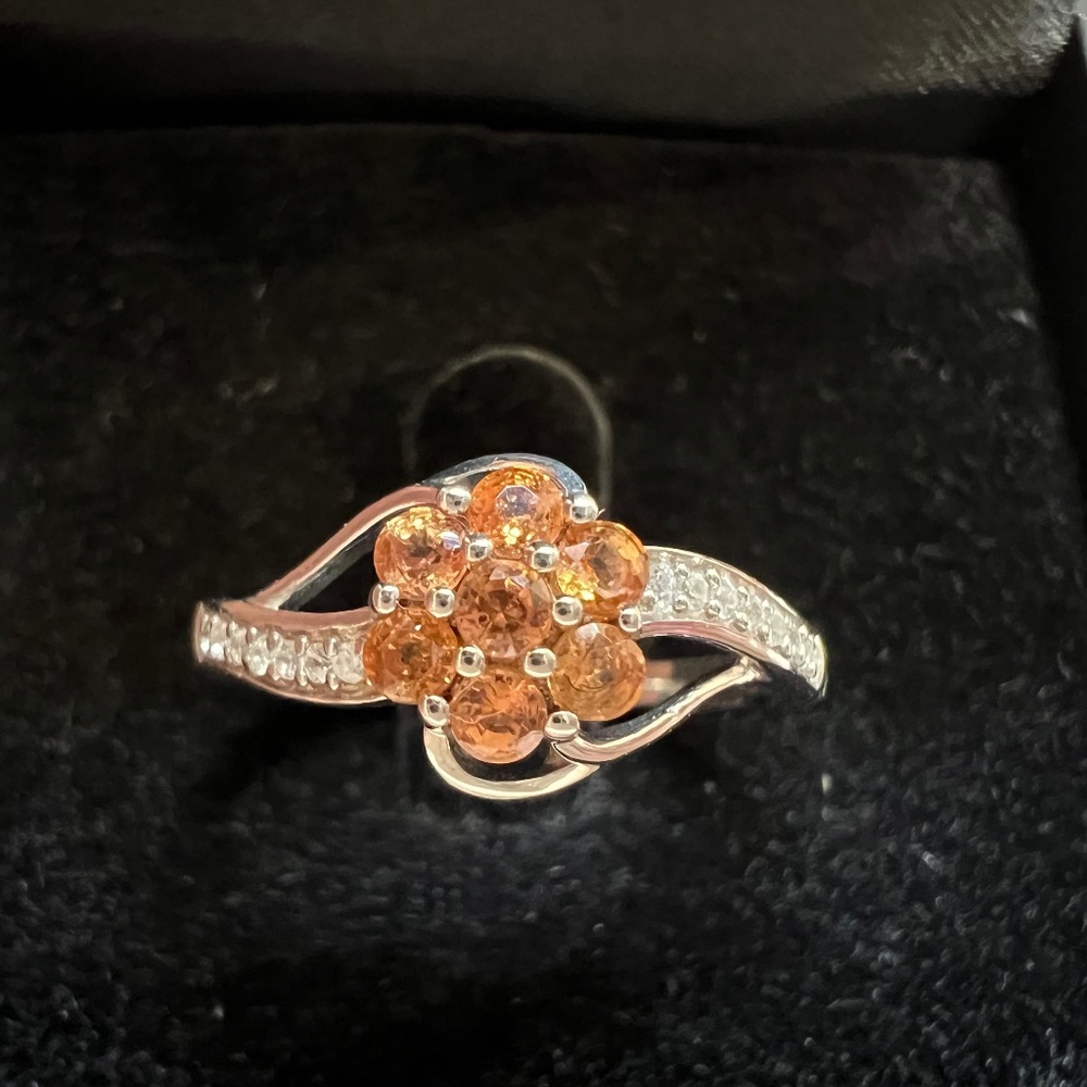 ORANGE SAPPHIRE RING (090)